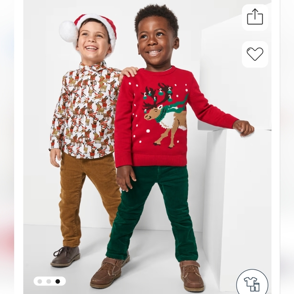 Children's Place Christmas reindeer sweater, worn once! - Picture 2 of 6